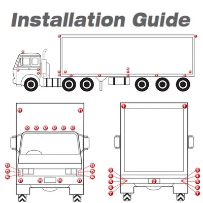 Hign Power DC24V Double Face IP65 Side Marker Trailers Lights For Cars Trucks Industrial high quality